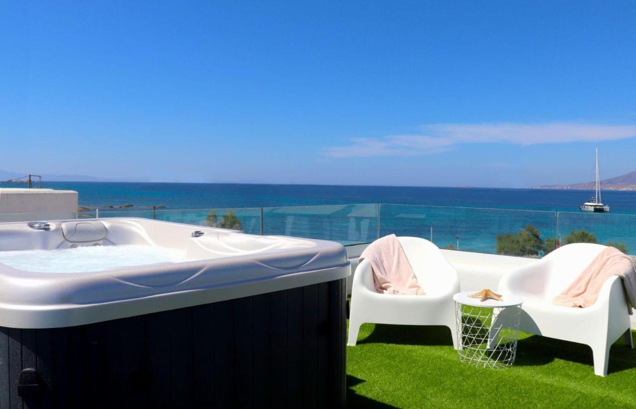 Beach Apartment Thalia With Hot Tub And Sea View Agios Prokopios  Buitenkant foto